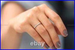 0.27 Ct Diamond No Stone Minimalist Design Band Ring For Girls 14k Gold