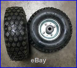 1 Pair of 10 Flat Free Tubeless No Air Solid Tire Wheel for All-Purpose Utility