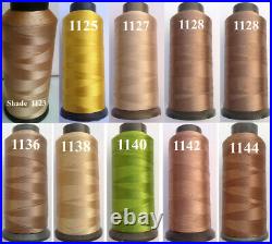 100 Crescent Rayon Viscose Machine Embroidery Thread Spool 2500m / 80g Each UK