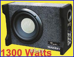 10inch powered ported enclosures subwoofer box 1300w compact design for all car