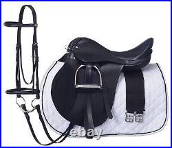 14 All Purpose English Saddle Package Leather Black Brown Chestnut