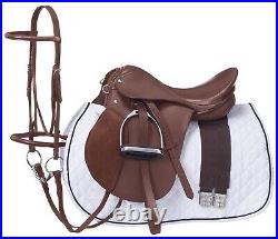 14 All Purpose English Saddle Package Leather Black Brown Chestnut