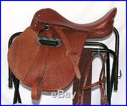 14 Inch All Purpose English Saddle Complete Package Chestnut 7 Gullet