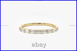 14k Gold Diamond Minimalist Design Band Diamond Ring For Women