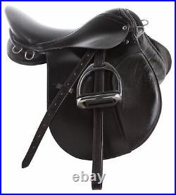 15 16 17 18 Beginner English All Purpose Brown Black Leather Horse Saddle Tack