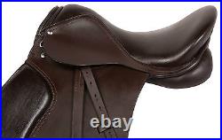 15 16 in BROWN ALL PURPOSE ENGLISH RIDING HORSE SADDLE SHOW TRAIL JUMPER TACK