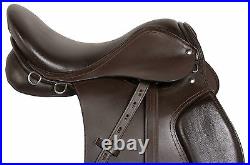 16 17 18 in ENGLISH ALL PURPOSE HUNTER JUMPER BROWN HORSE LEATHER SADDLE KIT