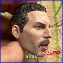 16 Male Singer Head Sculpt Carved For 12 Male soldier Action Figure Body Toy