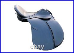 16'' english saddle black leather treeless all purpose saddle