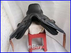 17 5''English black leather all purpose close contact saddle full paeded