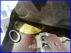 17.5 Johs Stubben Krefeld Imperator A/P English Saddle w new leathers & irons