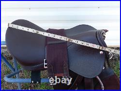 17 BROWN Leather AP Jump English Saddle w Leathers & Irons Bridle & Pad Package