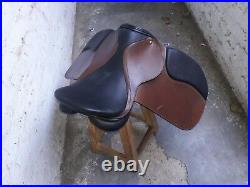 17'' English brown & black saddle jumping all purpose saddle