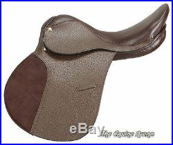 17 Inch All Purpose Draft Horse English Saddle Pkg Brown Extra Wide-9 Gullet