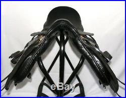 17 Inch All Purpose English Saddle Package Black All Leather -7 Gullet