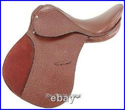 17 Inch All Purpose English Saddle Package Chestnut All Leather 7 Gullet