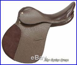 17 Inch All Purpose English Saddle Package Hav Brown All Leather 7 Gullet