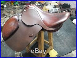 17''english saddle browen leather all purpose close contact saddle
