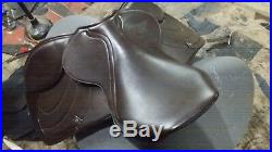 17''english saddle brown leather close contact saddle