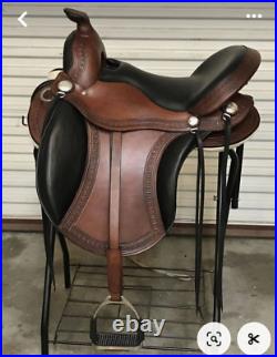 17 inches western Dressage design Black with brown combination