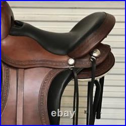 17 inches western Dressage design Black with brown combination