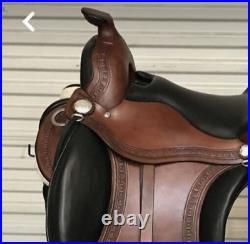 17 inches western Dressage design Black with brown combination