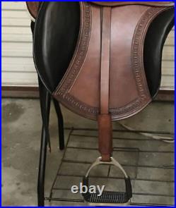 17 inches western Dressage design Black with brown combination