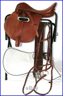 19 Inch All Purpose English Saddle Package Medium Chestnut All Leather