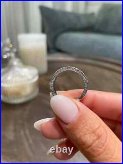 2.00 Round Real Moissanite Engagement Rings New Design 14k White Gold Finish