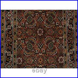 2'4x14'6 Red Herrita, All Over Fish Design, Hand Knotted, Runner Rug R63836