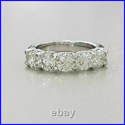 2.50Ct Round Cut Diamond Lab-Created Wedding Band Ring 14k White Gold Finish