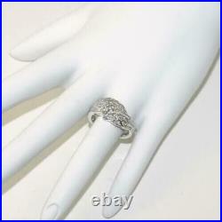 2 Ct Simulated Diamond Wedding Ring Lovely Angel Wing Design 14k White Gold Over