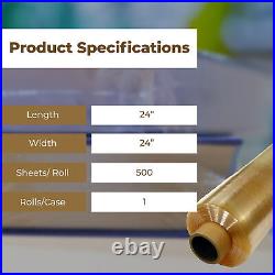 24 x 24 All Purpose Film perforated shrink wrap 500 Sheet/Roll 1 Roll