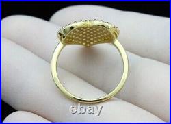 2Ct Round Cut Real Moissanite Lab-Created Anniversary Ring 14kYellowGold Plated