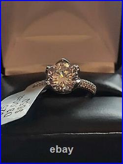 3.0Ct Round Cut Simulated Stone Solitaire Engagement Ring 14k White Gold Over