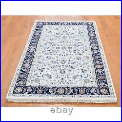 3'x5'3 Nain Wool And Silk 250 KPSI All Over Design Hand Knotted Rug R49972
