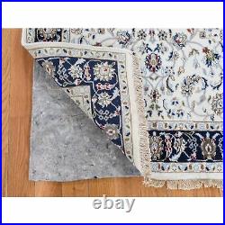 3'x5'3 Nain Wool And Silk 250 KPSI All Over Design Hand Knotted Rug R49972