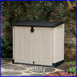 30-Cu-ft All-Weather Store-It-Out Midi Resin Storage Shed in Sturdy Design Beige