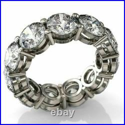 3CT Round Cut Lab-Created Diamond 14K White Gold Full Eternity Wedding Band Ring