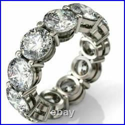 3CT Round Cut Lab-Created Diamond 14K White Gold Full Eternity Wedding Band Ring