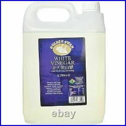 4 Pack Distilled White Vinegar 5L Weed Killer Vinegar Home Clean Odors Limescale