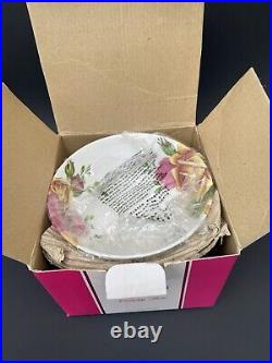 4 Royal Albert COUNTRY ROSE Cereal Soup All Purpose Bowls NIB New Pink Yellow