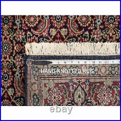 4'x6' New Zealand Wool Blue All Over Herrita Design Hand Knotted Rug R62345