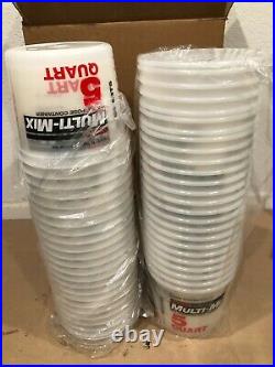 (50 Pk) Leaktite #10m3 Multi-mix 5 Qt All Purpose Container Made In U. S. A New