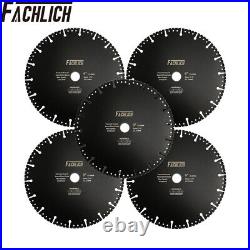 5pcs 4.5-9 in Diamond All Purpose Saw Blades Cutting Disc for Metal Iron Granite