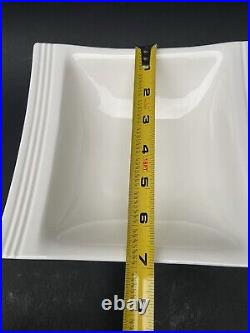 6 Lenox Tin Can Alley White Square Cereal Soup All Purpose Bowls New