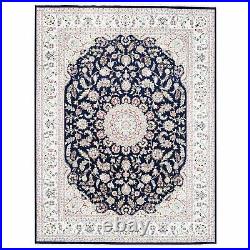 8'9x11'7 All Over Design Wool and Silk 250 KPSI Nain Hand Knotted Rug R62801
