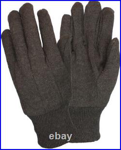 8 Oz Brown Cotton Jersey Knit Wrist Gardening All Purpose Clute Cut Work Gloves