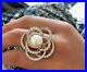 925-Sterling-Silver-Pearl-Ring-White-Round-Flower-Design-Handmade-Party-Wear-CZ-01-hkhl