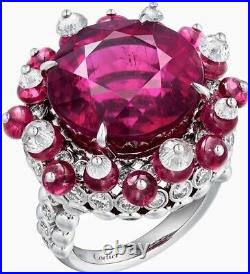 925 Sterling Silver Rings Cubic Zirconia Round Shape Ruby halo Design Jewelry